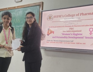 P&G has been organised 'Women's Hygiene and Personality Development' session for girls students and ledies staff under the 'Women Empowerment Cell' on 24th July 2024.