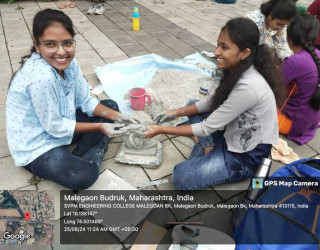 Students participated in Shri Ganesh Idol Making Competition