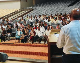 Students and parents present for the workshop conducted on Pharmacy Admission.