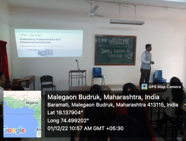 ONE DAY SKILL DEVELOPEMENT & INDUSTRY AWARENESS WORKSHOP  ON 01 12 2022