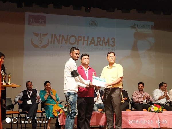Second Prize for Poster presentation in INNOPHARM 3