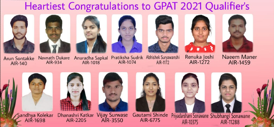 GPAT QUALIFIED STUDENTS 2021