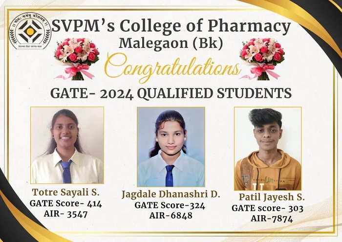 Congratulations to GATE-2024 Qualified Students 