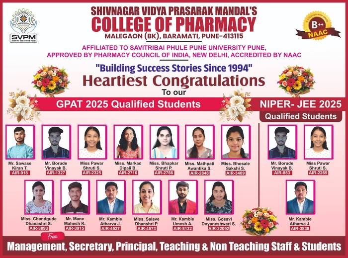 Congratulations to our students for success in exams
